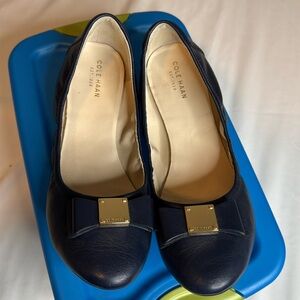 Cole Haan Blue Tali Bow Ballet Flats